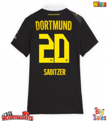 Borussia Dortmund Marcel Sabitzer #20 Replica Away Stadium Shirt for Women 2026-27 Short Sleeve